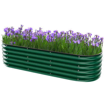 Nossta 17'' Tall 6.5X2 Galvanized Metal Raised Garden Box(6 In 1)