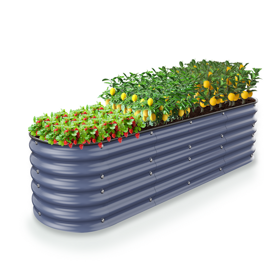 Nossta 9-in-1 Galvanized Steel Raised Garden Bed