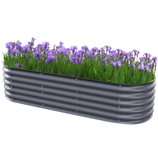 Nossta Raised Garden Bed Galvanized Planter Box Outdoor