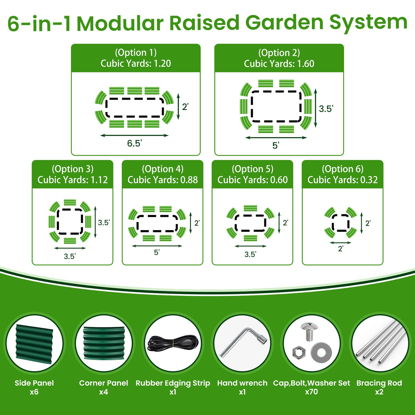 Nossta Metal Garden Bed Planter for Vegetables Flower Herb