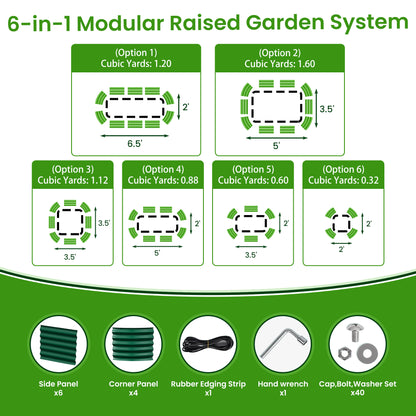 Nossta Metal Garden Bed for Vegetables,Flowers, Herbs, and Succulents