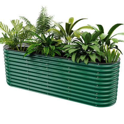 Nossta 32"Tall 8x2Ft Extra Tall Planter Box with Bracing Rods (9 In 1)