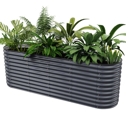 Nossta 32"Tall 8x2Ft Extra Tall Planter Box with Bracing Rods (9 In 1)