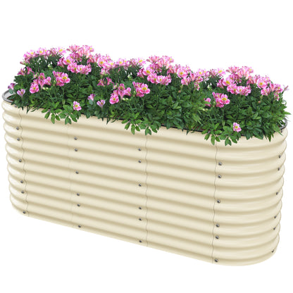 Nossta Galvanized Raised Garden Bed- 6-in-1 Metal Planter Raised Beds