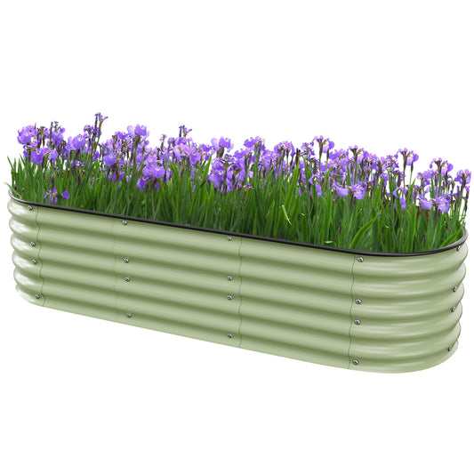 Nossta 17'' Tall 6.5X2 Galvanized Metal Raised Garden Box(6 In 1)