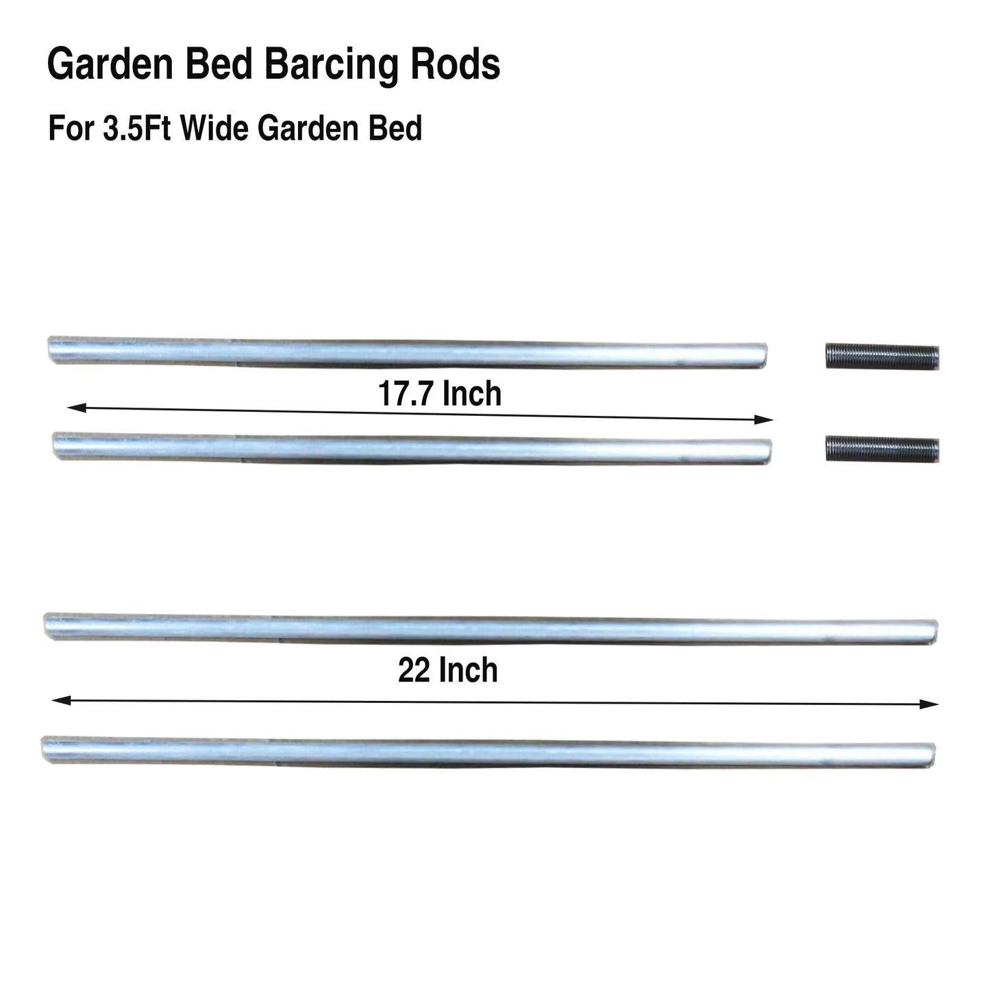 Nossta 4Pcs Garden Bed Bracing Rods Aluminum Bracing Rods